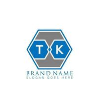 TK creative minimalist letter logo. TK Unique modern flat abstract vector letter logo design.