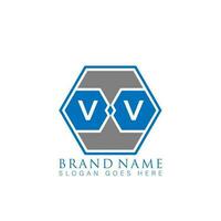 VV creative minimalist letter logo. VV Unique modern flat abstract vector letter logo design.