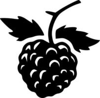 Raspberry black silhouette vector illustration