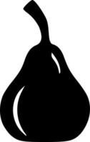 Pear black silhouette vector illustration