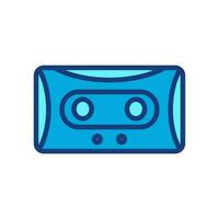 retro music cassette isolated icon vector