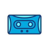 retro music cassette isolated icon vector