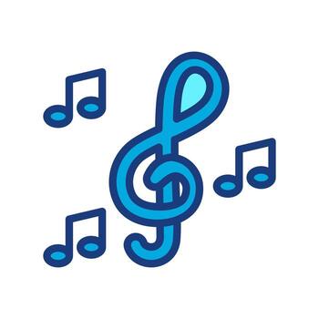 Music icon vector, note symbol. Simple, flat design for web or mobile app vector
