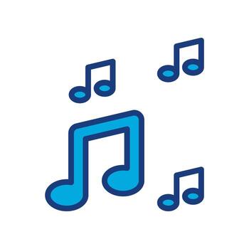 Music icon vector, note symbol. Simple, flat design for web or mobile app vector