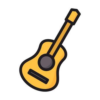 Guitar vector icon, musical symbol. Simple, flat design for web or mobile app
