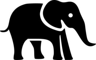 Elephant side view icon logo isolated vector illustration