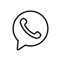 Phone vector icon, social media symbol. Simple, flat design for web or mobile app