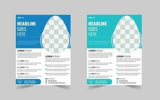 The Best And Exclusive Professional Medical Flyer Template Design, Healthcare Flyer vector