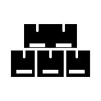 pile of sealed goods cardboard box icon, generic concept flat design illustration, vector pictogram for app advertisement web banner button ui ux interface element isolated on white background
