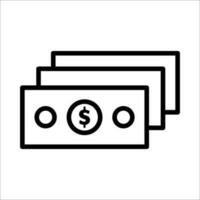 dollar icon symbol vector. money icon on white background vector