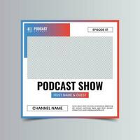 Podcast Social Media Post Template vector