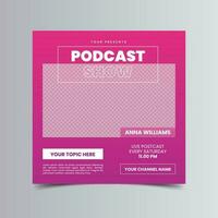 Podcast Social Media Post Template vector