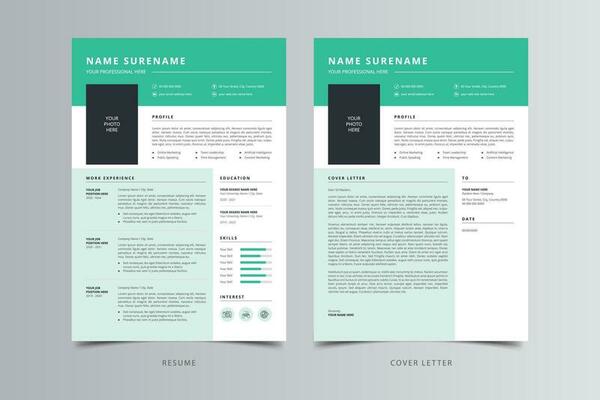 Resume Template, Professional Modern Resume Template, CV Template