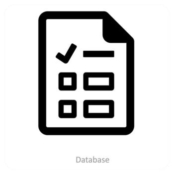 base de datos y tecnología icono concepto vector