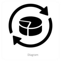 diagram and analysis icon concept vector