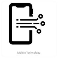 mobile technology and augmented reality icon concept vector
