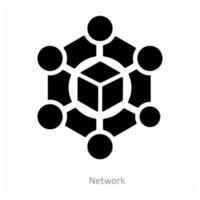 network and connection data icon concept vector