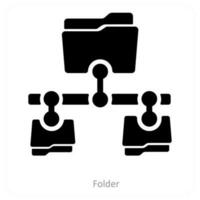 Folder and document icon concept vector