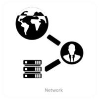 network and connection data icon concept vector