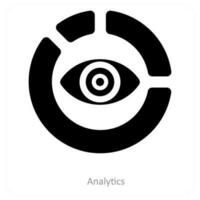 analytics and pie chart icon concept vector