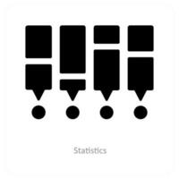 statistics and analysis icon concept vector