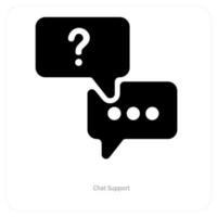 chat support and service icon concept vector