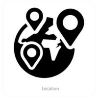 global location and pin icon concept vector