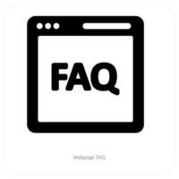 webpage faq and web icon concept vector