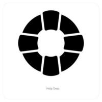 Help Desk and information icon concept vector