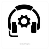 contact helpline and support icon concept vector