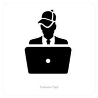 customer care and support icon concept vector