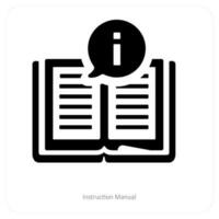 instruction manual and service icon concept vector