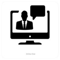 online chat and conversation icon concept vector