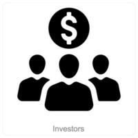 Investors and teamwork icon concept vector