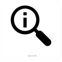 search info and information icon concept vector