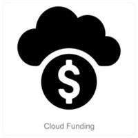 Cloud Funding and and fund icon concept vector