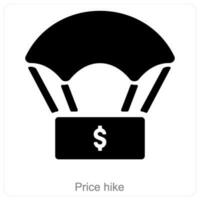 Price Hike and money icon concept vector