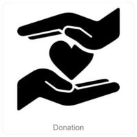 Donation and share icon concept vector