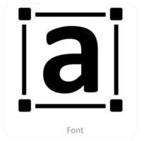 font and designing icon concept vector