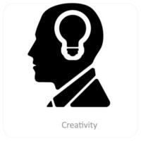 Creativity and creative idea icon concept vector