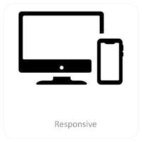 responsive and device icon concept vector