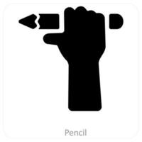 pencil and artist icon concept vector