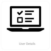 User detail and bio icon concept vector