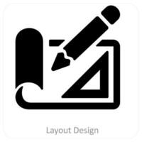 layout design and creative design icon concept vector