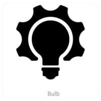 Bulb and innovation icon concept vector