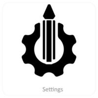 Settings and innovation icon concept vector