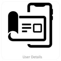 User detail and profile icon concept vector