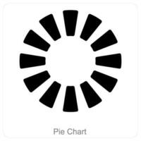 Pie chart and icon diagram concept vector