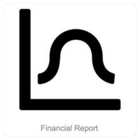 Finanzas reporte y bar gráfico icono concepto vector