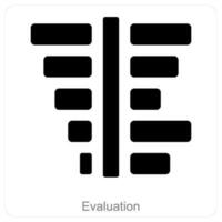 Evaluation and Bar chart icon concept vector